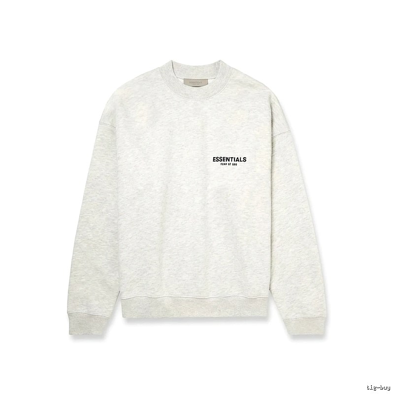 ESSENTIALS minimalist light gray sweatshirt