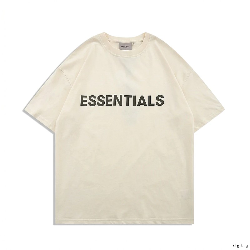ESSENTIALS minimalist style beige T-shirt