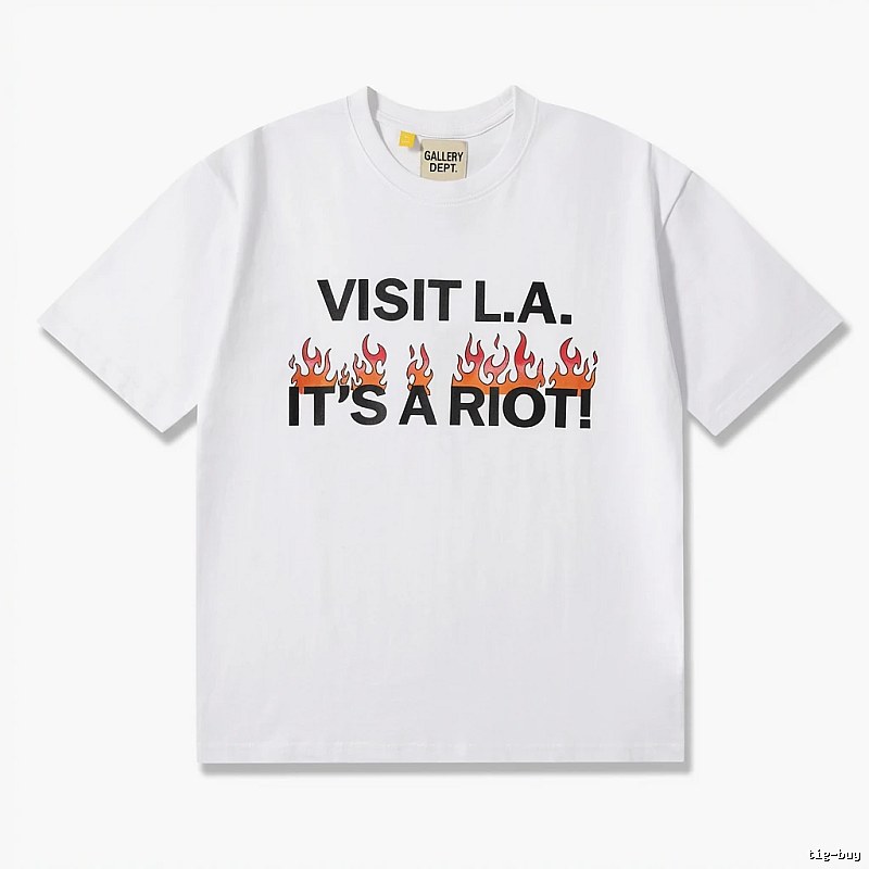 Gallery Dept Flame Print White T-shirt