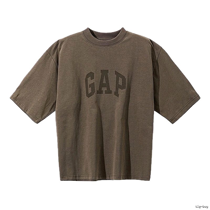 Gap Kanye Minimalist Style Dark Gray Short Sleeve