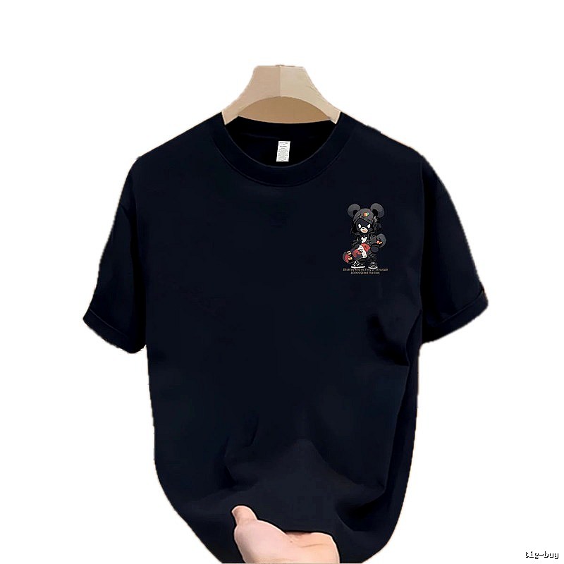 Gloomy Bear Cool Streetwear Style Navy Blue Short-sleeve T-shirt