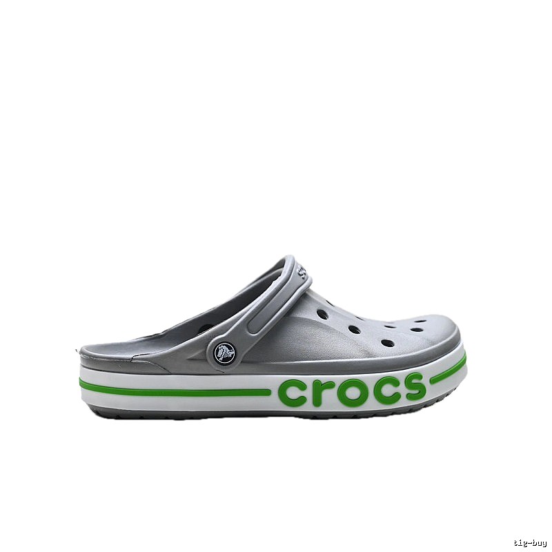 Gray trendy style of Crocs clogs