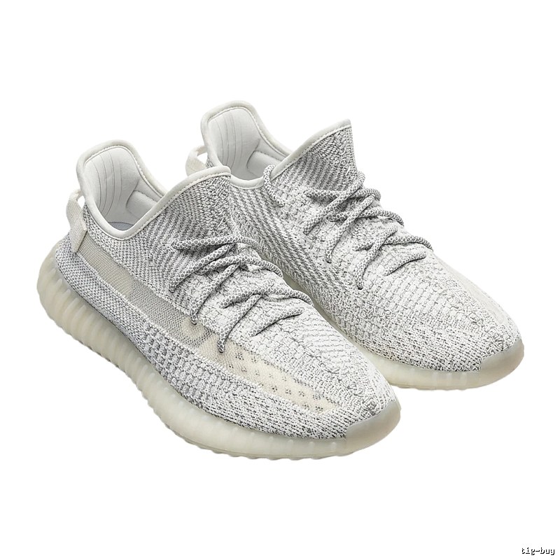Grey and white casual Yeezy 350 shoes