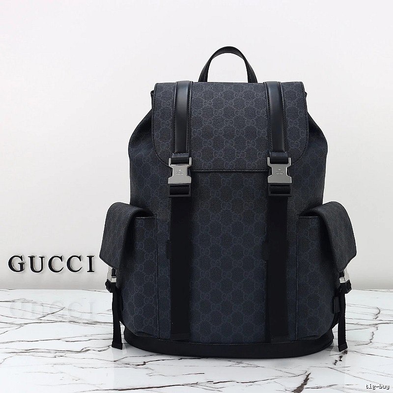 Gucci Black Gucci Monogram Backpack Backpack for Casual Outfits