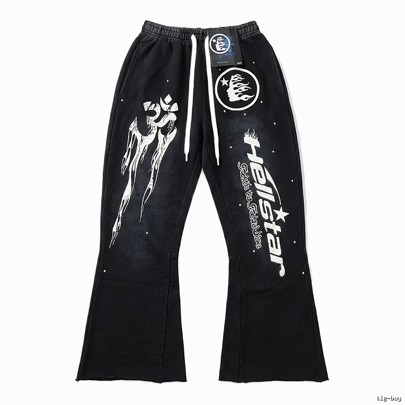 Hellstar dark style black long trousers
