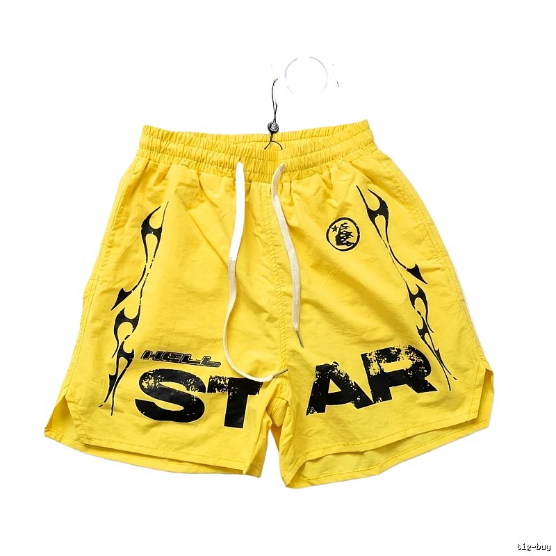 Hellstar Flame Wind Yellow Shorts