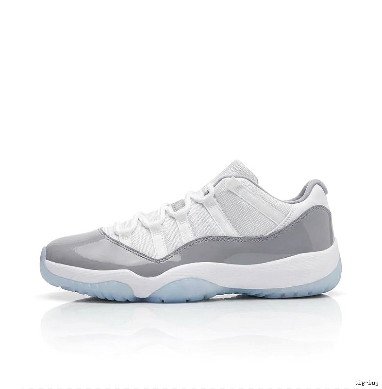 Jordan 11 Low - Top Grey - White Athletic Shoes