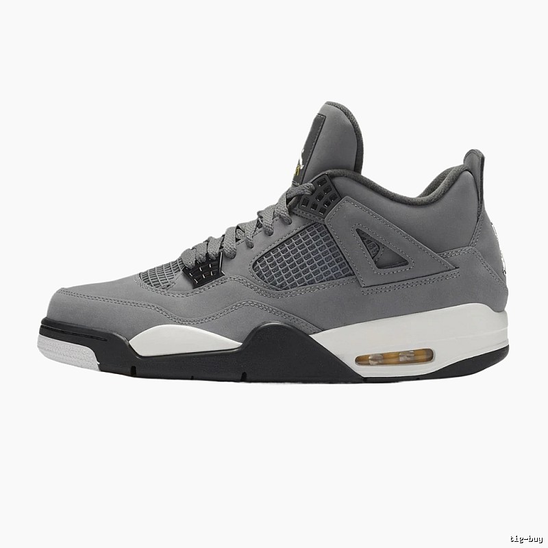 Jordan 4 Grey-Black Trendy Sneakers