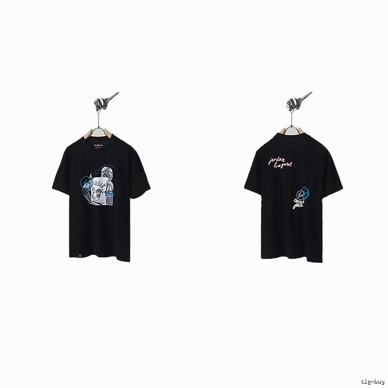 Jordan x TS Co-branded Street Style Black T-shirt