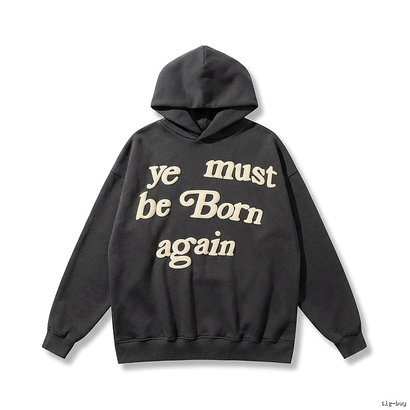 Kanye's retro-style black hoodie