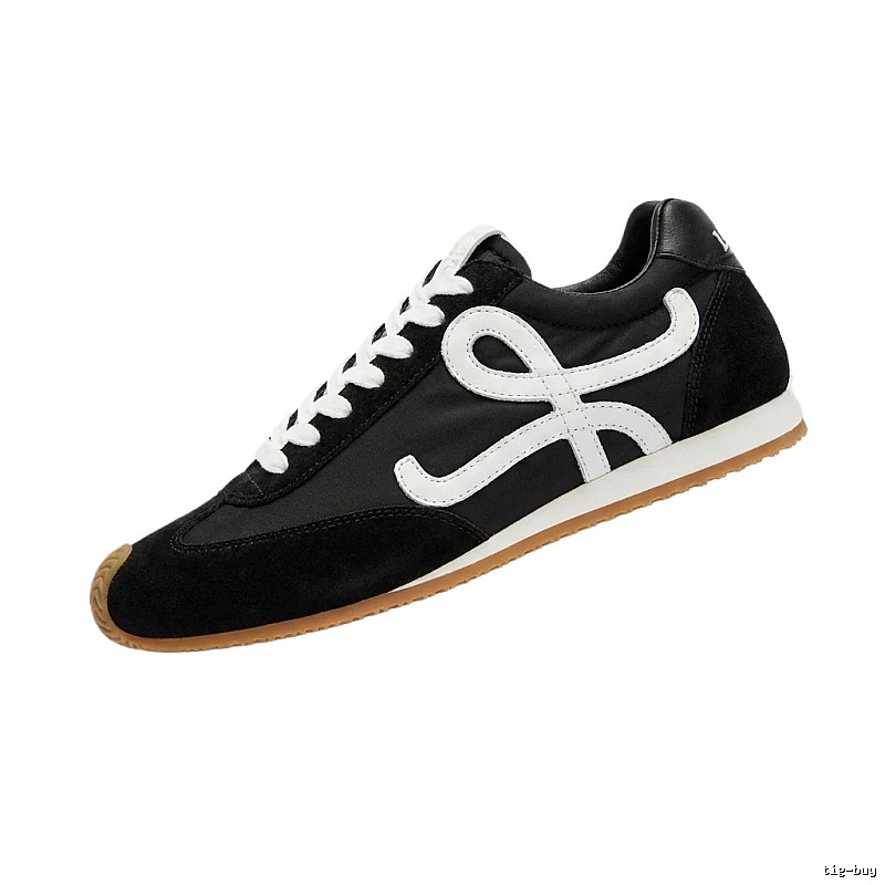 LOEWE black retro - style sports shoes