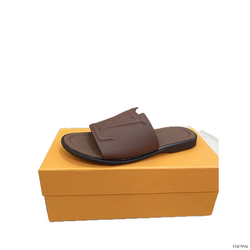 Louis Vuitton Classic Casual Style Brown Slide Sandals