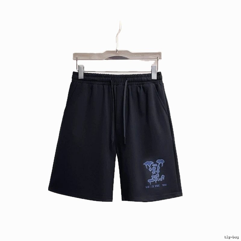 Louis Vuitton Embroidered Casual Style Black Shorts