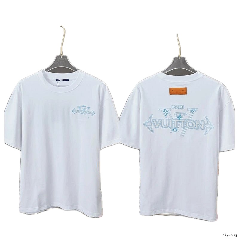 Louis Vuitton Embroidered Trendy-style White T-Shirt