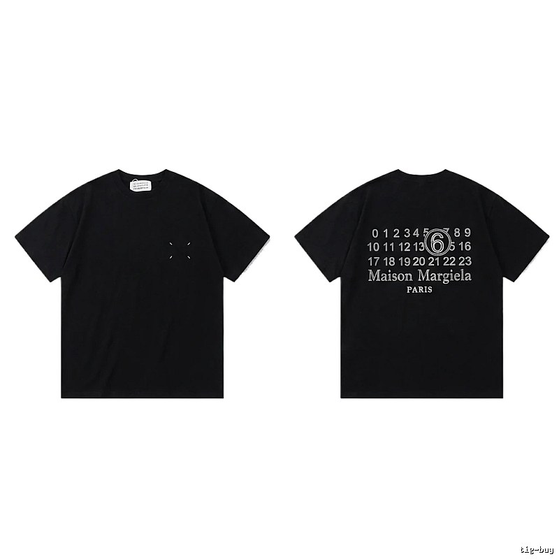 Maison Margiela black T-shirt with digital printing