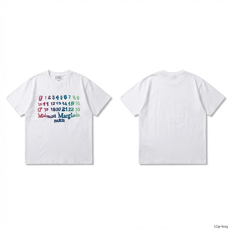 Maison Margiela digital-style white T-shirt