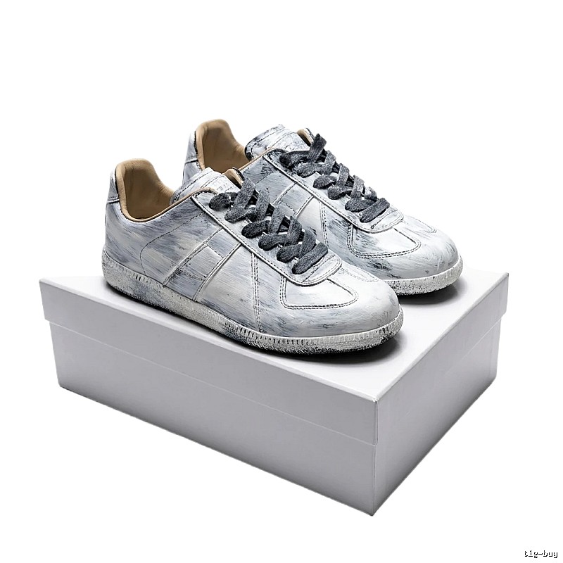 Maison Margiela German training style gray-white shoes