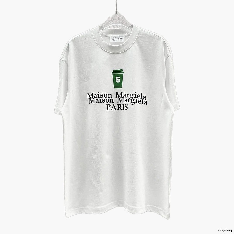 Maison Margiela No.6 Printed Casual White T-Shirt