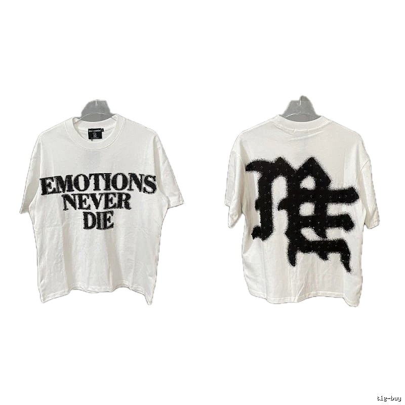 Mixed Emotion Graffiti Street Style White T-Shirt