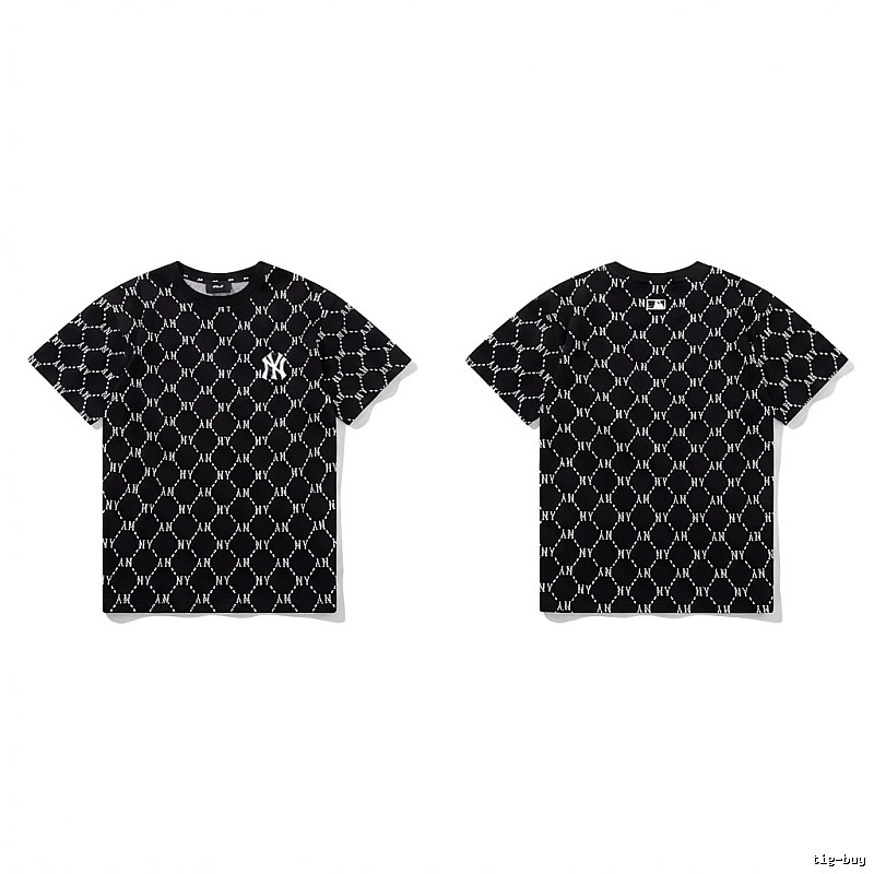 MLB full - print style black T - shirt