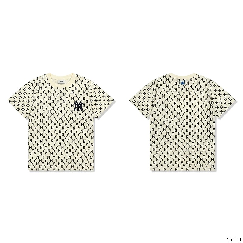 MLB full-print trendy style white T-shirt
