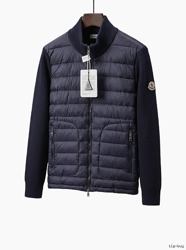 Moncler knitted spliced down jacket