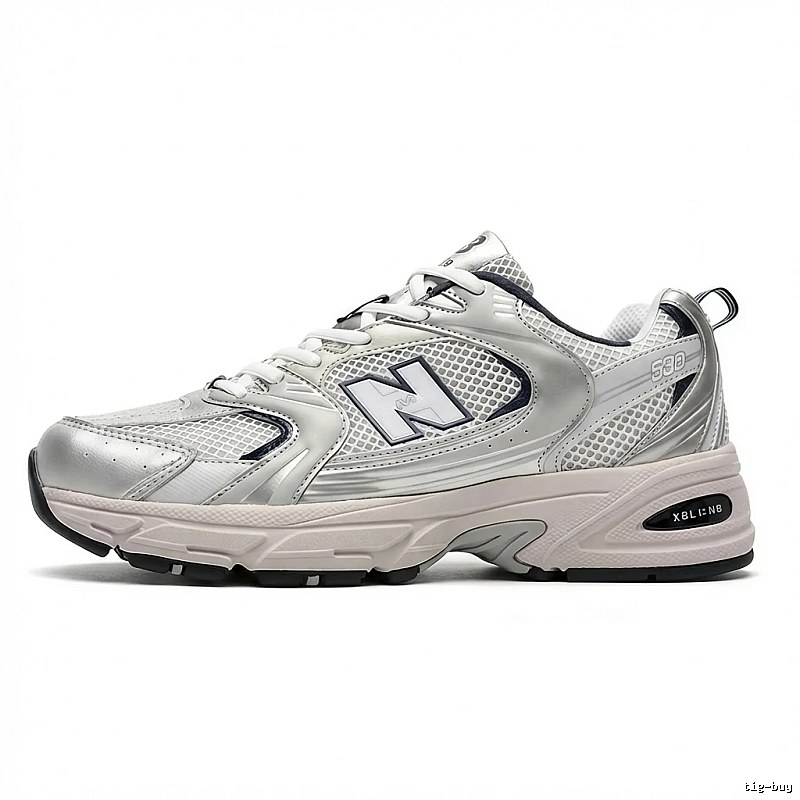 New Balance 530 Series Silver-White Retro Sports Shoes