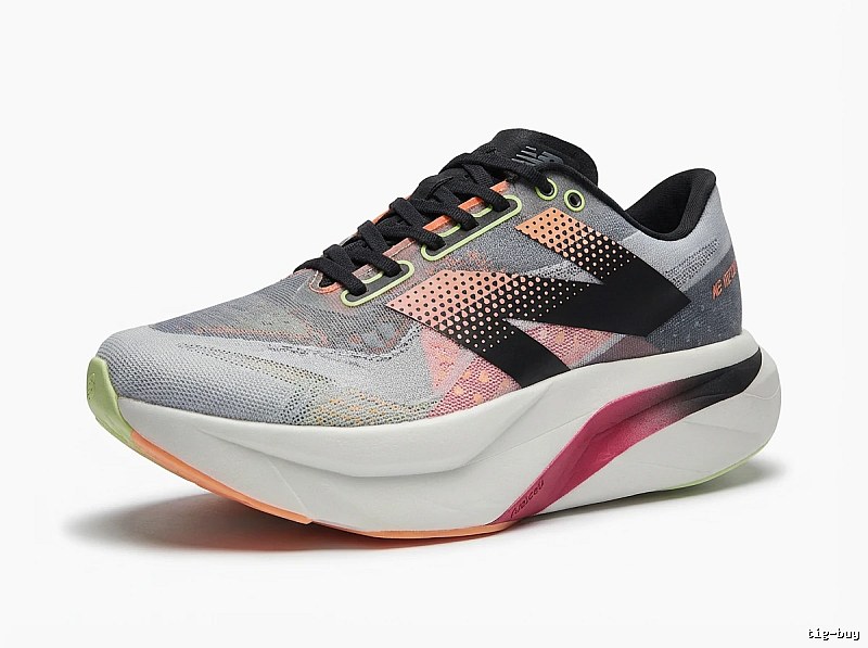 New Balance retro-style gray-pink sports shoes