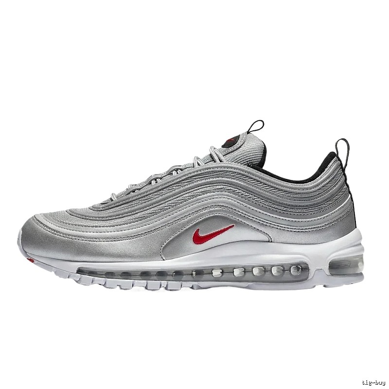 Nike Air Max 97 Silver and White Trendy Shoes