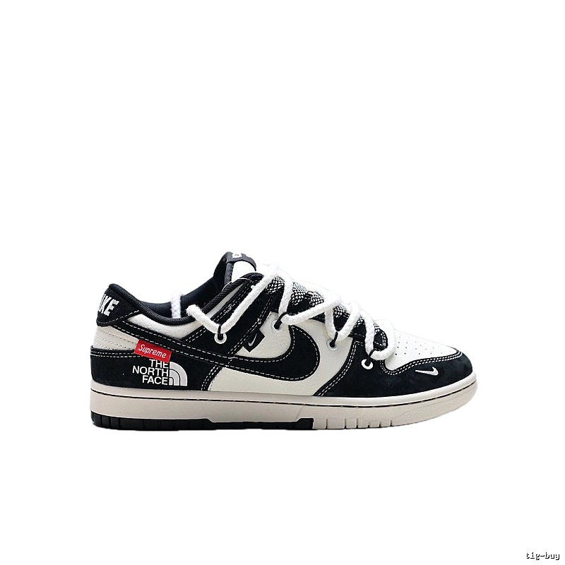 Nike co-branded black and white sports shoes