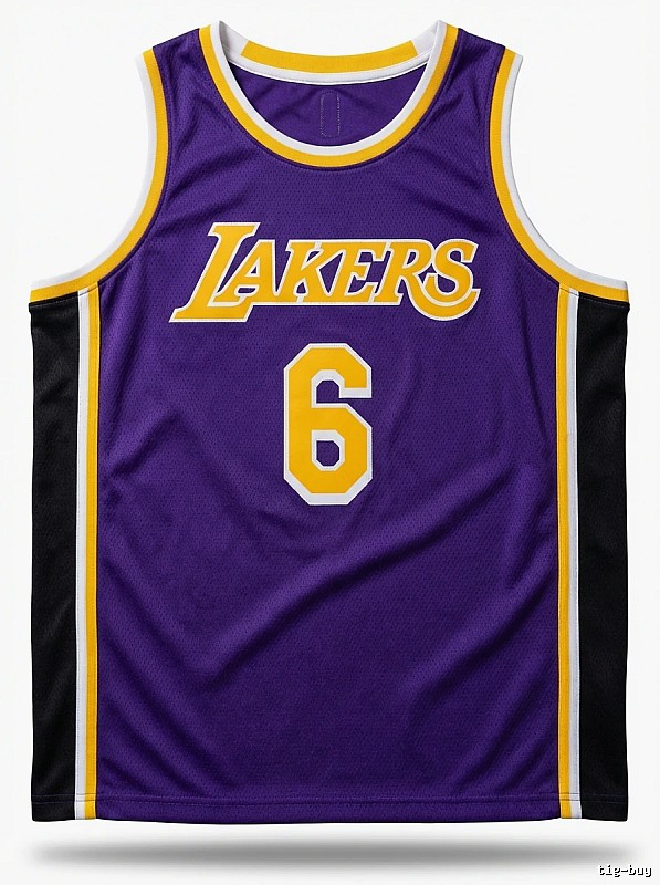 Nike LeBron James purple and gold Lakers jersey