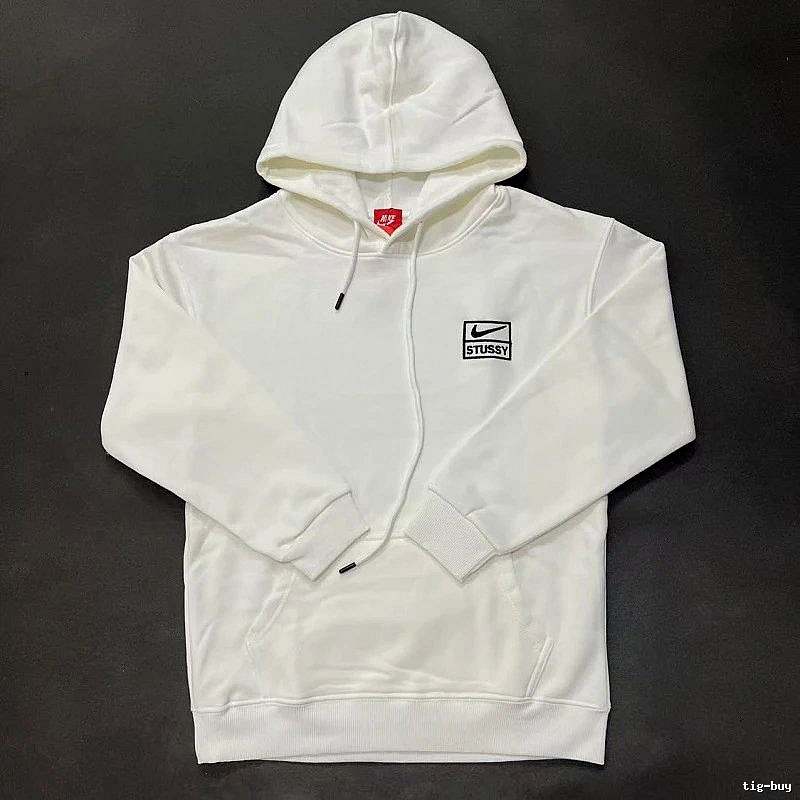 Nike White Zip Hoodie Weekend Wear Swoosh