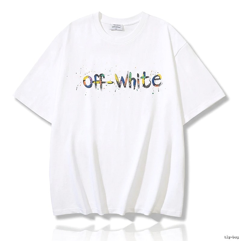 Off-White Graffiti Style White T-shirt