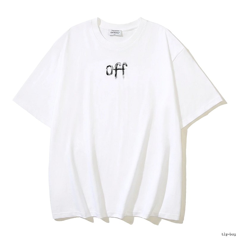 Off-White minimalist style white T-shirt