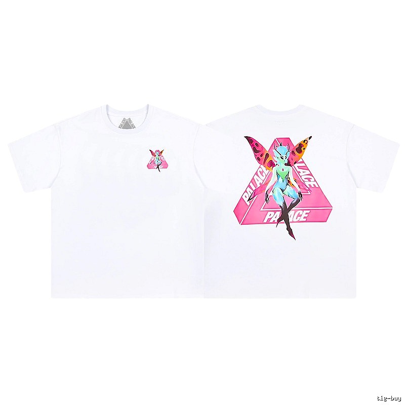 Palace Elf Print Street Style White Short-sleeve T-shirt
