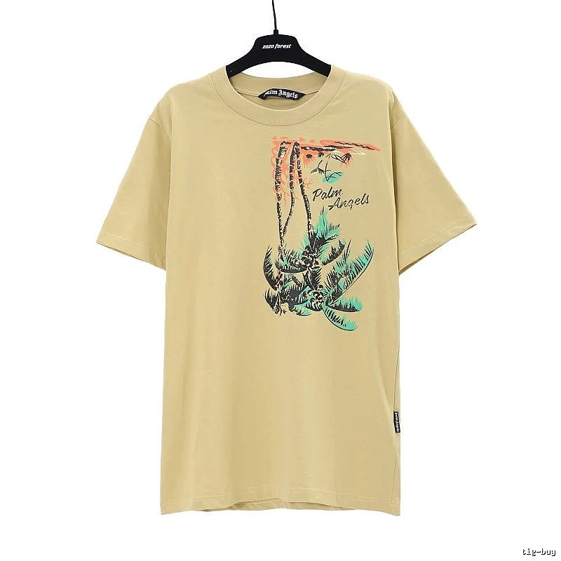 Palm Angels Classic Logo T-shirt White Palm Tree with Travel-Friendly Style