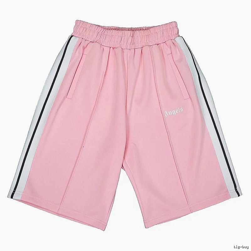 Palm Angels Monogram Track shorts Black Side Stripe for Layered Styling