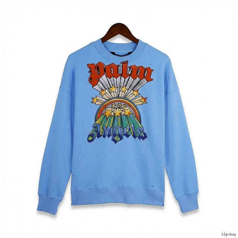 Palm Angels trendy brand blue sweatshirt