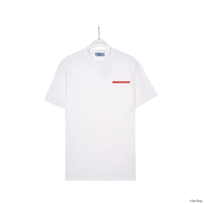 Prada Red Label Minimalist Style White Short-sleeve T-shirt