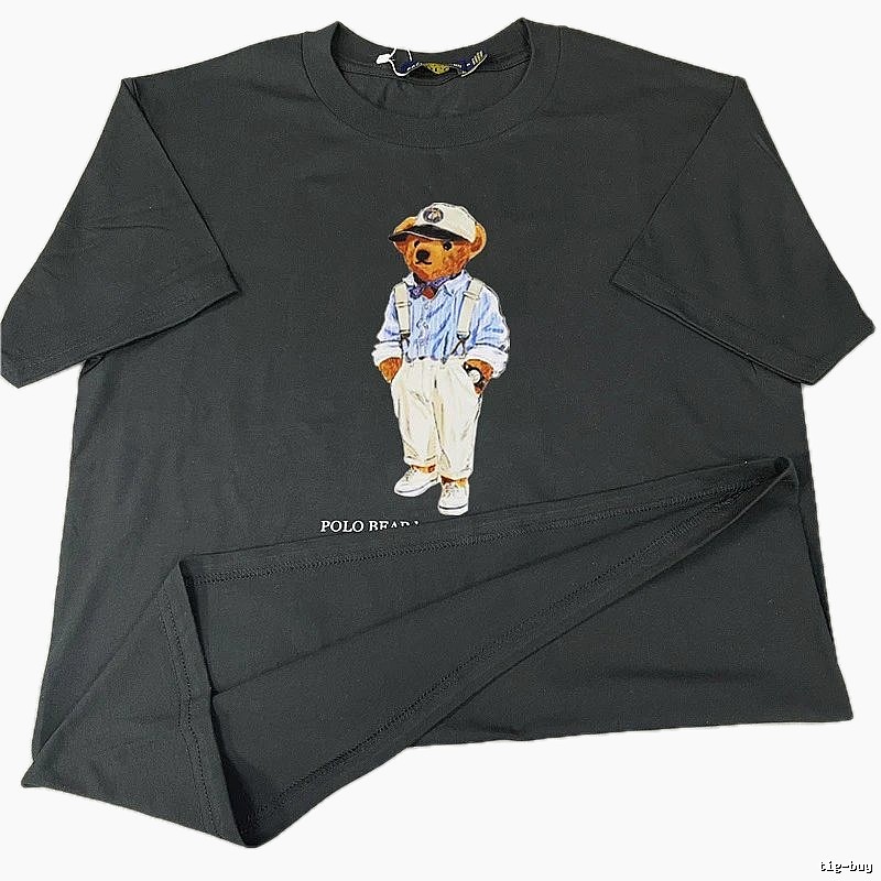 Ralph Lauren Bear Trendy Brand Black T-shirt