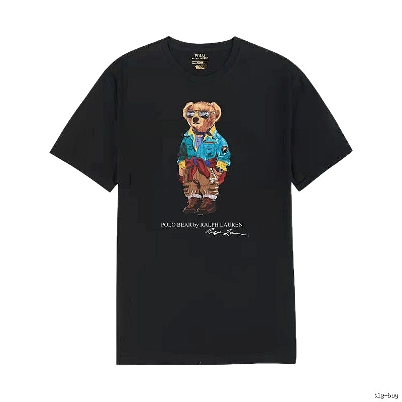 Ralph Lauren bear trendy brand black T-shirt