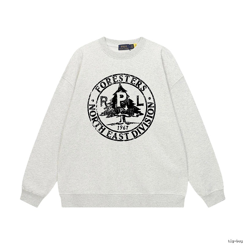 Ralph Lauren grey-toned retro-style sweatshirt