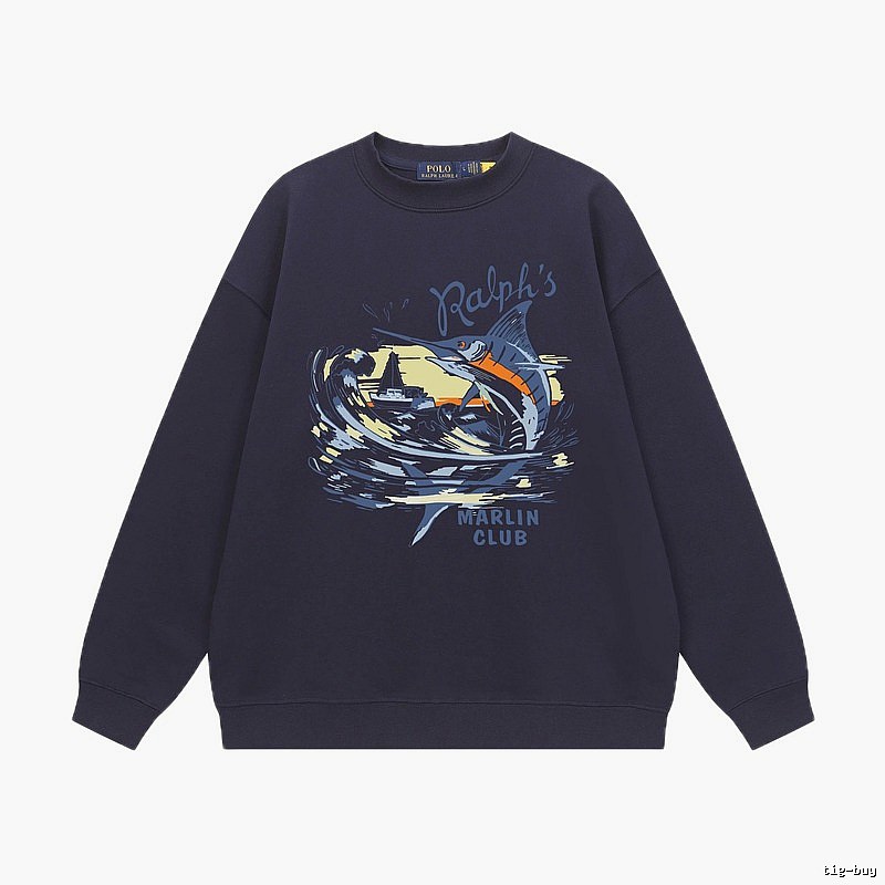 Ralph Lauren Marin Club Navy Blue Sweatshirt