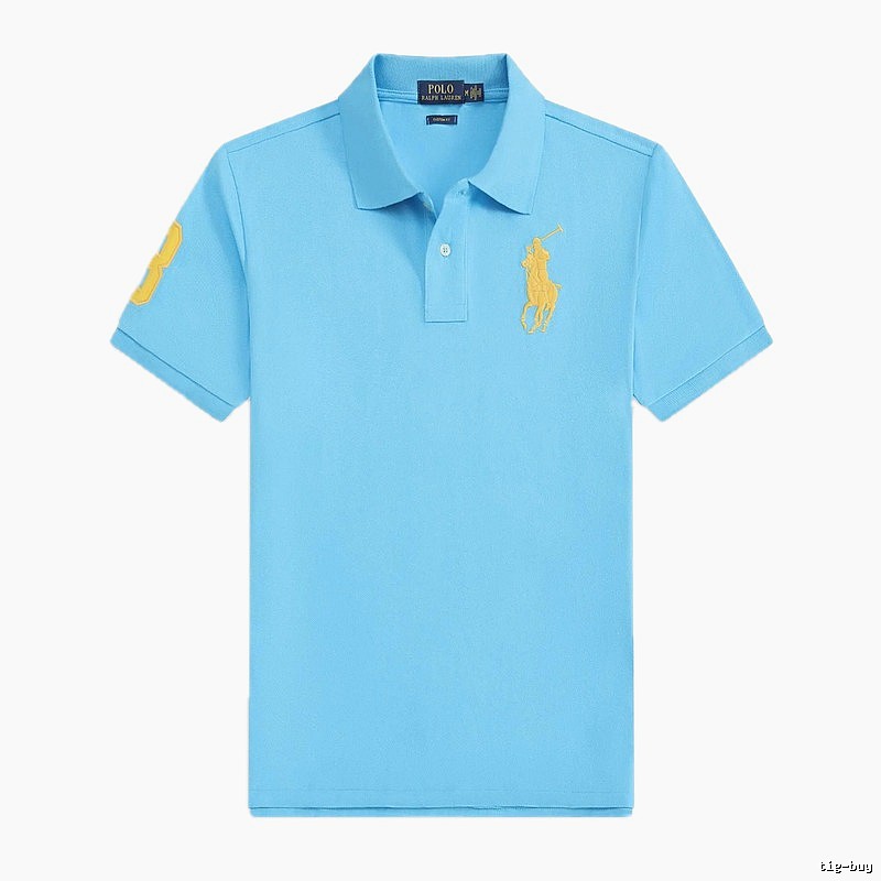 Ralph Lauren Polo series blue short-sleeved shirts