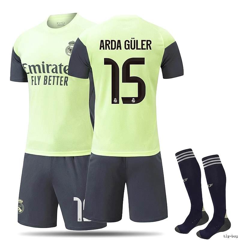 Real Madrid fluorescent green football jersey