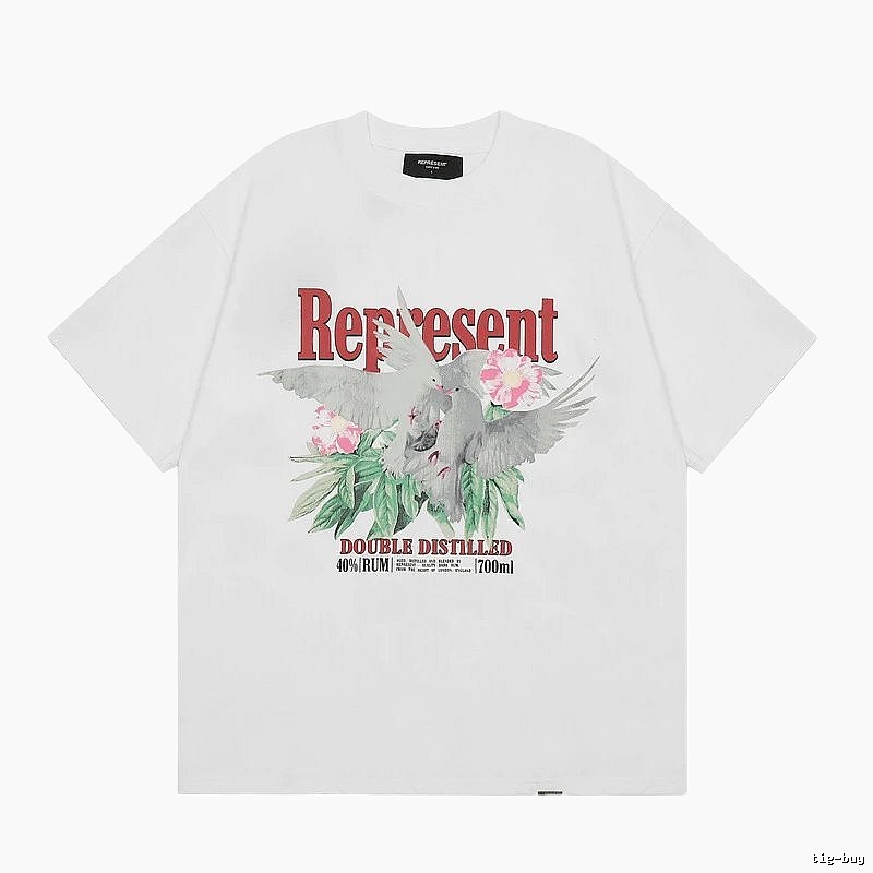 Represent Pigeon Vintage Style White T-shirt