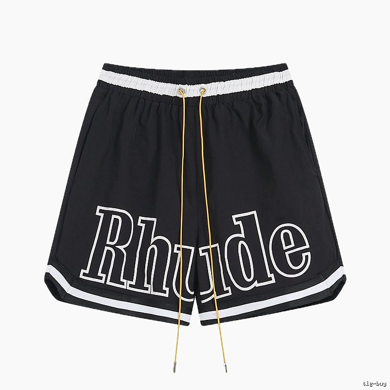 RHUDE lettered sporty shorts