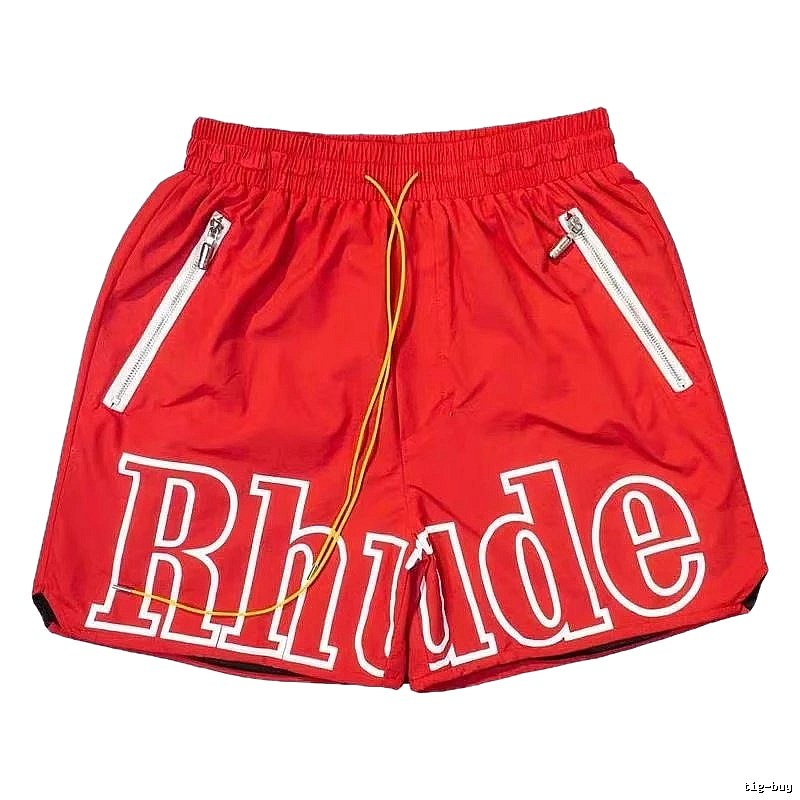 RHUDE trendy and cool style red shorts