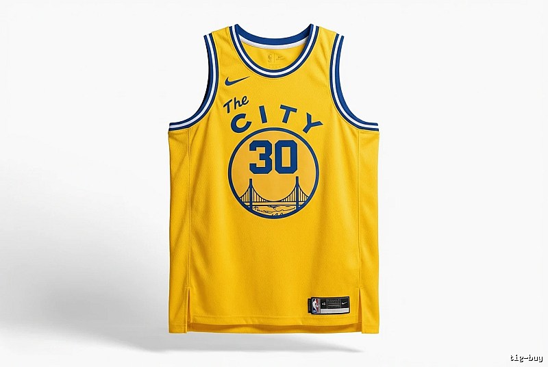 Stephenen Curry's No. 30 yellow basketball jersey.