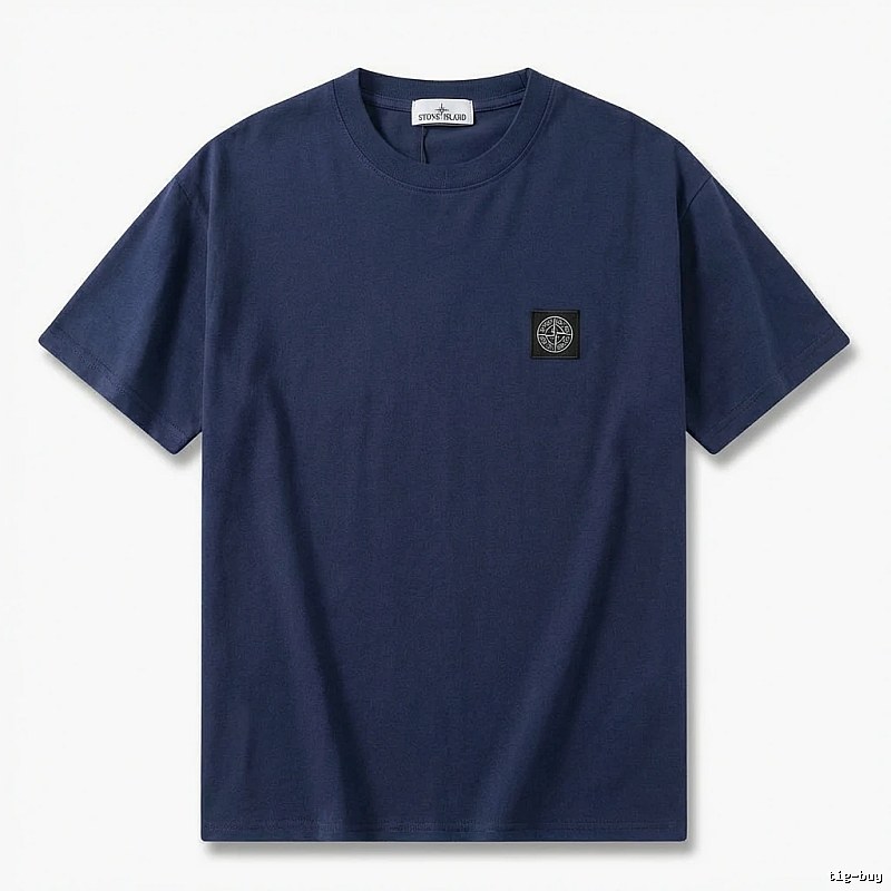Stone Island basic dark navy blue T-shirt